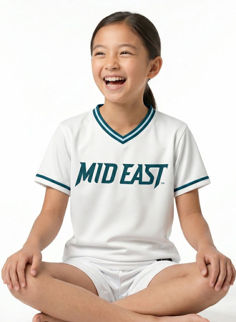 Baseball United Mid East Falcons Kids' V-Neck Jersey - Image 2