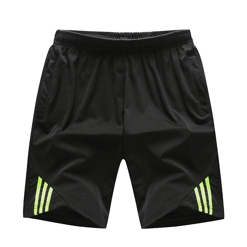 Generic Cross-border Amazon solid color shorts Fashion pants mens casual pants large size quick-drying pants pants a generation of hair Black green stripe
