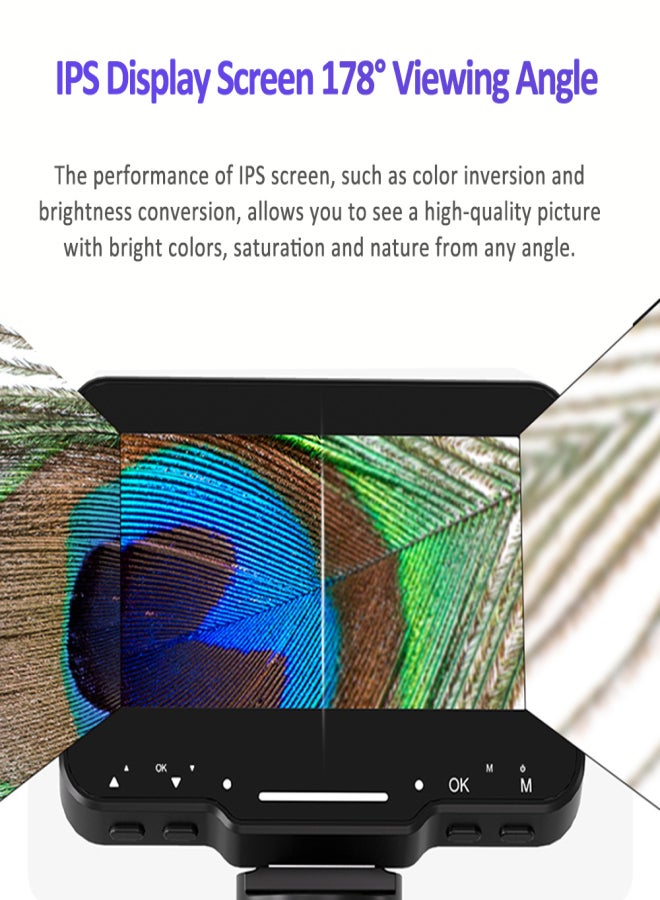 LP043H 4.3 Inches IPS HD Screen Digital Microscope Industrial Microscope TV HD Output Compatible with PC Wins and MAC OS System - Image 2
