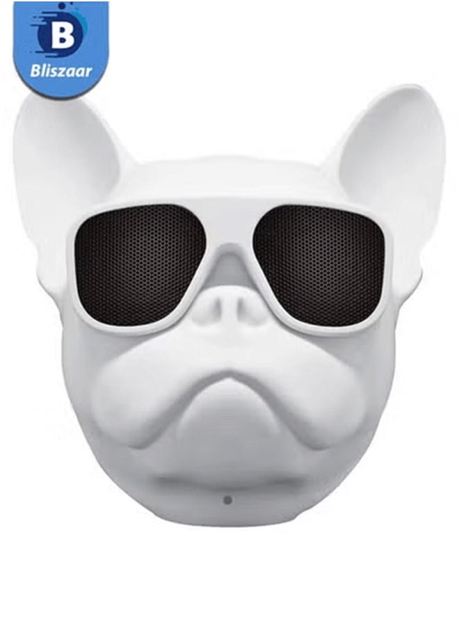 Bliszaar Dog Shaped Creative Speaker, French Bulldog Shaped HI-FI Wireless Speaker with 32G Capacity, Bluetooth 4.1, Portable, Perfect for Home, Long Time Use, White  - Image 5