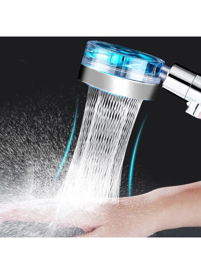 Besititli High Pressure Shower Heads, Handheld Turbo Fan Shower, Hydro Jet Shower Head Kit with Replacement Hose/Bracket/Cotton Filters and Bath Loofah, One Key Pause Switch 360 Degrees Rotating - Image 2