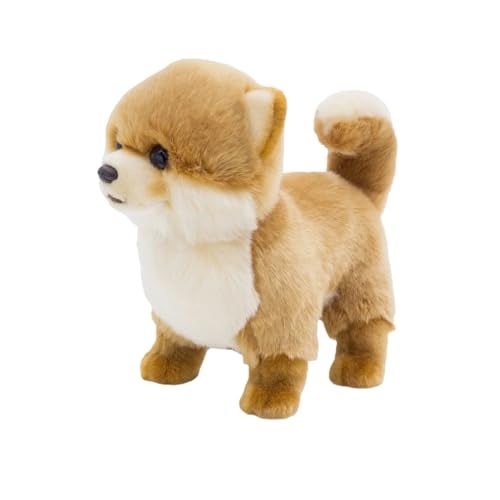 CU-MATE CUMATE 12 Inch Pomeranian Stuffed Animal Dog Realistic Puppy Plush Toys Cute Pet Gift for Kids - Image 1