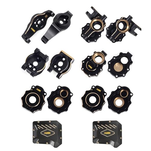 AMK 8 in 1 TRX4 Brass Weights Set TRX6 Wheel Counterweights Portal Axle Updating Accessorise for 110 RC Crawler TRX4 Upgrades 8 in 1 Set - Image 1