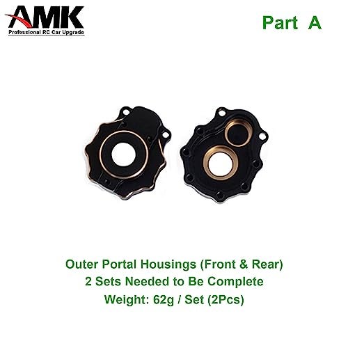 AMK 8 in 1 TRX4 Brass Weights Set TRX6 Wheel Counterweights Portal Axle Updating Accessorise for 110 RC Crawler TRX4 Upgrades 8 in 1 Set - Image 5