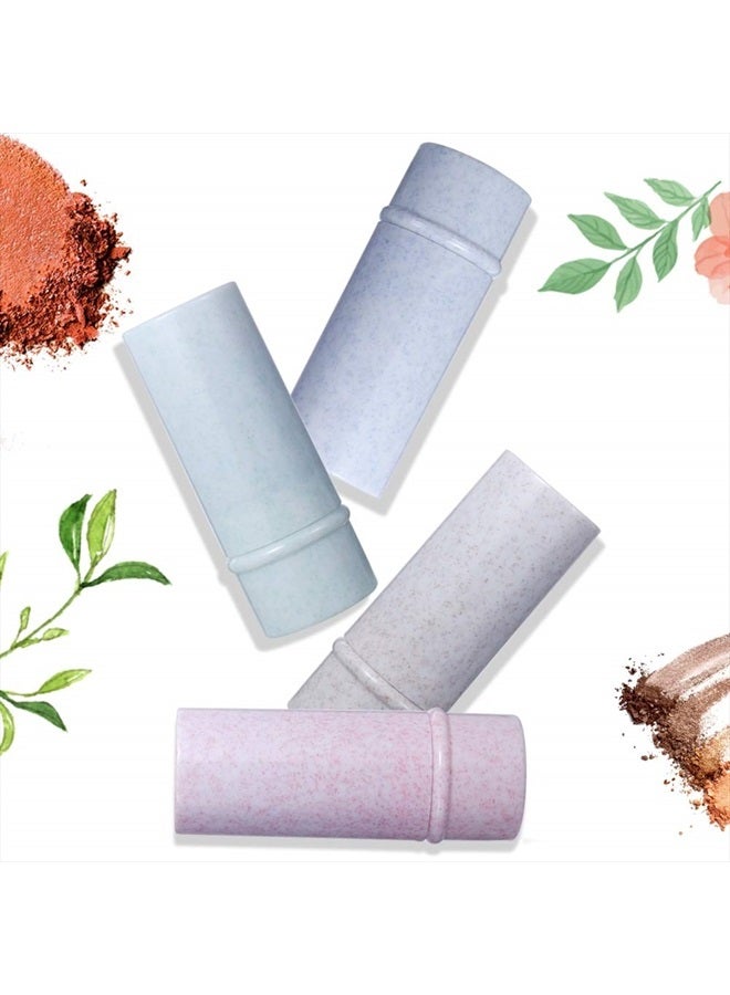 Vtrem 4 Colors Kabuki Makeup Brush Retractable Blush Brushes Premium Foundation Brush Travel Kit for Mineral Powder, Contouring, Cream, Liquid Cosmetics, Pink/Blue/White/Purple - Image 5