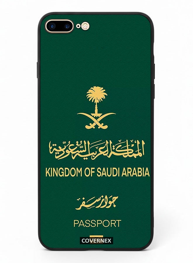 Covernex Apple iPhone 8 Plus Protective Case Cover Printed Featuring Saudi Arabia Passport Inspired Design - Image 2