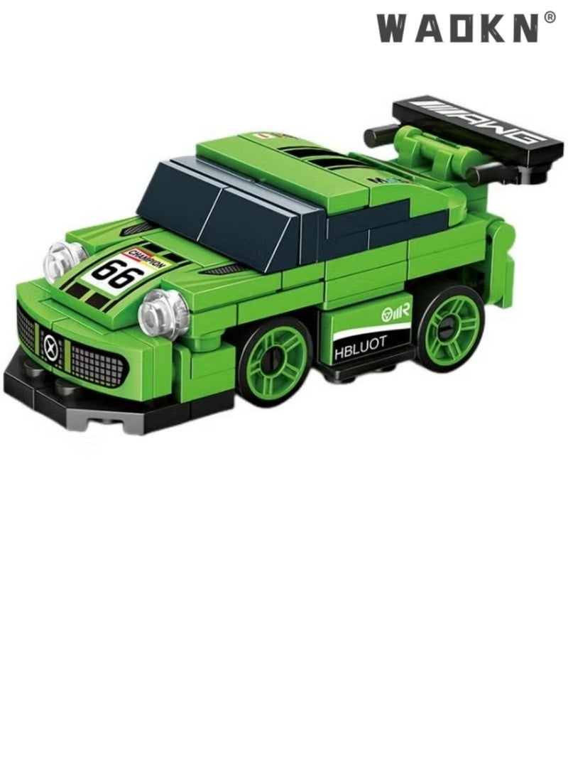 WAOKN New Small Particle Assembled Vehicles Sports Car Model Toys Parent and Child Play Assembled Building Blocks Toys Exercise Kids Spatial Thinking Ability and Hands On Ability
