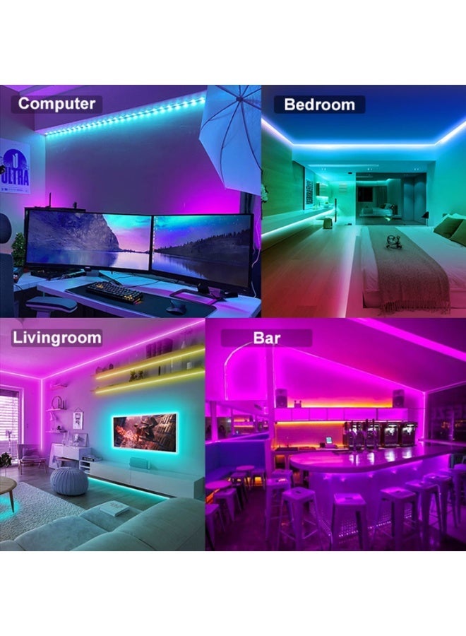 شريط إضاءة LED بتقنية COB، 324 مصباح LED/متر، عرض 8 مم، عالي الكثافة ومرن - 12 فولت، لون أزرق ثلجي(شريط إضاءة LED فقط، بدون وحدة تحكم LED) - Image 2