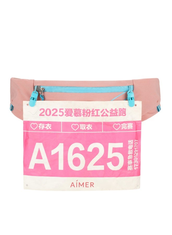 AZELA Water-Repellent Running Waist Pack - Lightweight, Reflective & Adjustable for Sports/Marathon Pink - Image 3