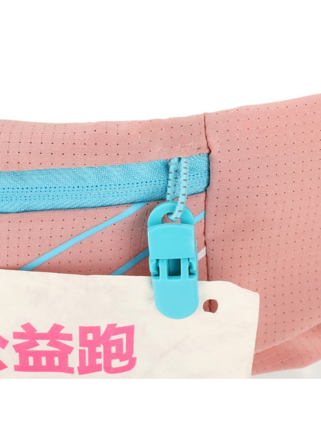 AZELA Water-Repellent Running Waist Pack - Lightweight, Reflective & Adjustable for Sports/Marathon Pink - Image 4