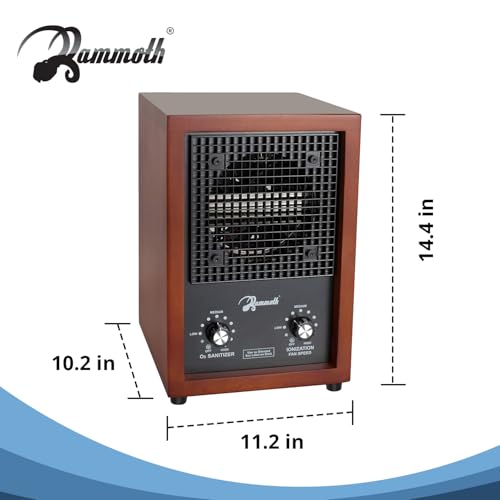 Mammoth Ion and Ozone Generator 3000 mg/hour, Adjustable up to 3,500 SqFt Ionizer & Deodorizer Ozone Odor Eliminator- Ozone Machine Wooden Design Ideal for Dust, Pollen, Pets & Smoke Smell - Image 2