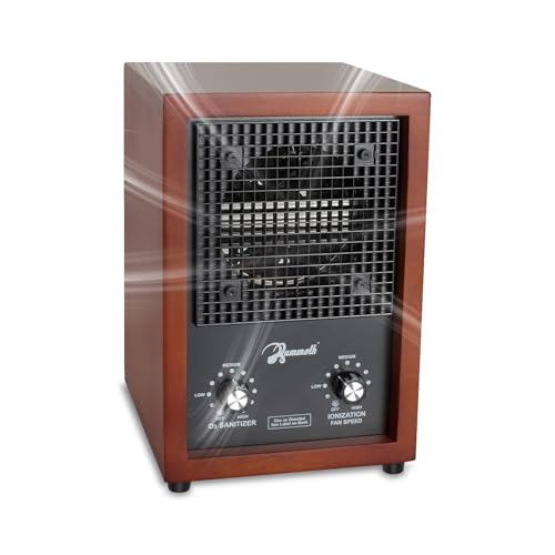 Mammoth Ion and Ozone Generator 3000 mg/hour, Adjustable up to 3,500 SqFt Ionizer & Deodorizer Ozone Odor Eliminator- Ozone Machine Wooden Design Ideal for Dust, Pollen, Pets & Smoke Smell - Image 1