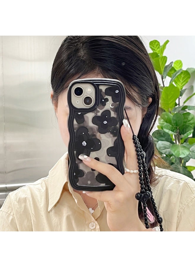 NIBEMINENT Big Waves Protective TPU Case Cover For iPhone 16 Pro Max, Black Love Butterfly With Black Love Bracelet - Image 2