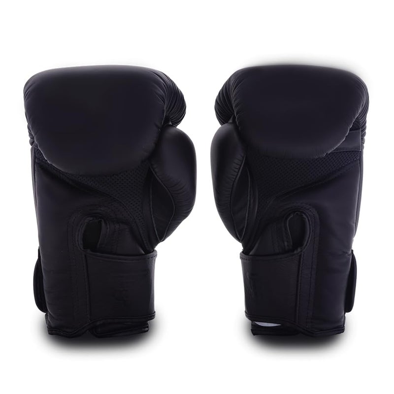 TOP KING Boxing Top King Super Air Breathable Leather Gloves Muay Thai Boxing Gloves for Training or Sparring Black 10oz - Image 3
