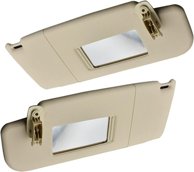 QASULER Beige Car Sun Visor with Mirror for POLO 2011-2018 - Image 1