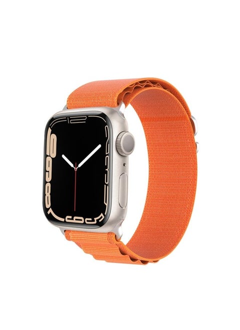 Replacement Strap For Apple Watch SE 2023 40mm DUX DUCIS GS Series Nylon Loop Watch Band Orange