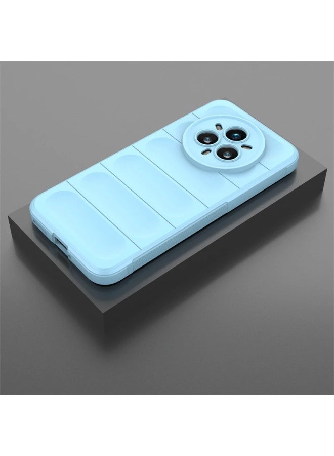 Premium Protection Back Silicone Case Compatible with Realme 14 Pro Plus 5G Magic Shield Shockproof Case with Camera Protection (Baby blue) - Image 2