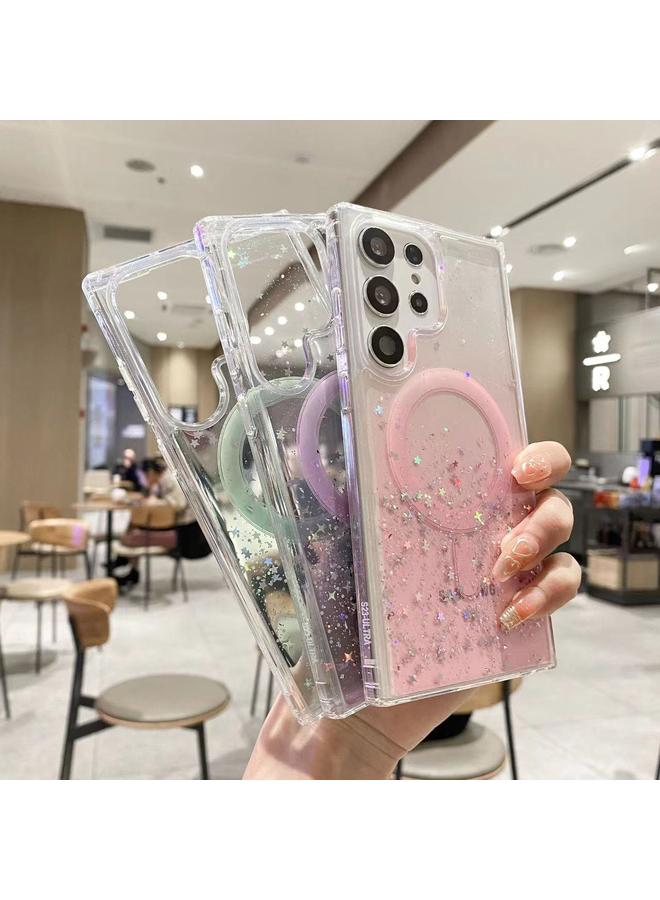 اس-توب جراب لهاتف Samsung Galaxy S23 Ultra 5G MagSafe Glitter Hybrid Clear TPU - Image 2
