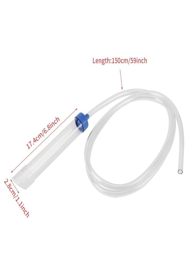 Chiffonade PVC Siphon Tube Aquarium Water Changer Tidyning Manual Gravel Cleaning Water Filter for 30L Small Fish Tank - Image 2