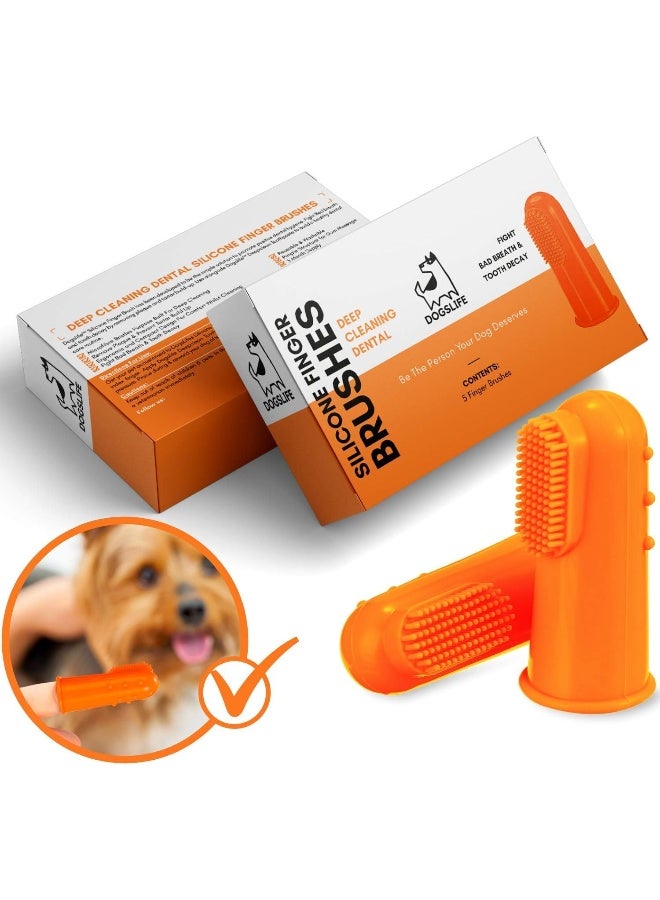 DogsLife Silicone Finger Dental Brushes Dog 5pcs - Image 1