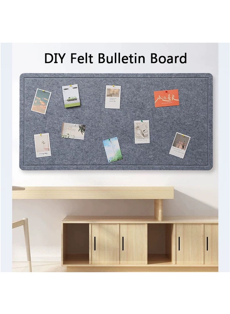 تابيت 120x90cm شعرت لوحة عرض الجدار الصورة ، شعرت لوحة ديكور ، جدار استبدال مجلس السلط ، لوحة الصور القابلة للطي للمدرسة والمنزل والمطبخ والمكتب (الرمادي) - Image 2