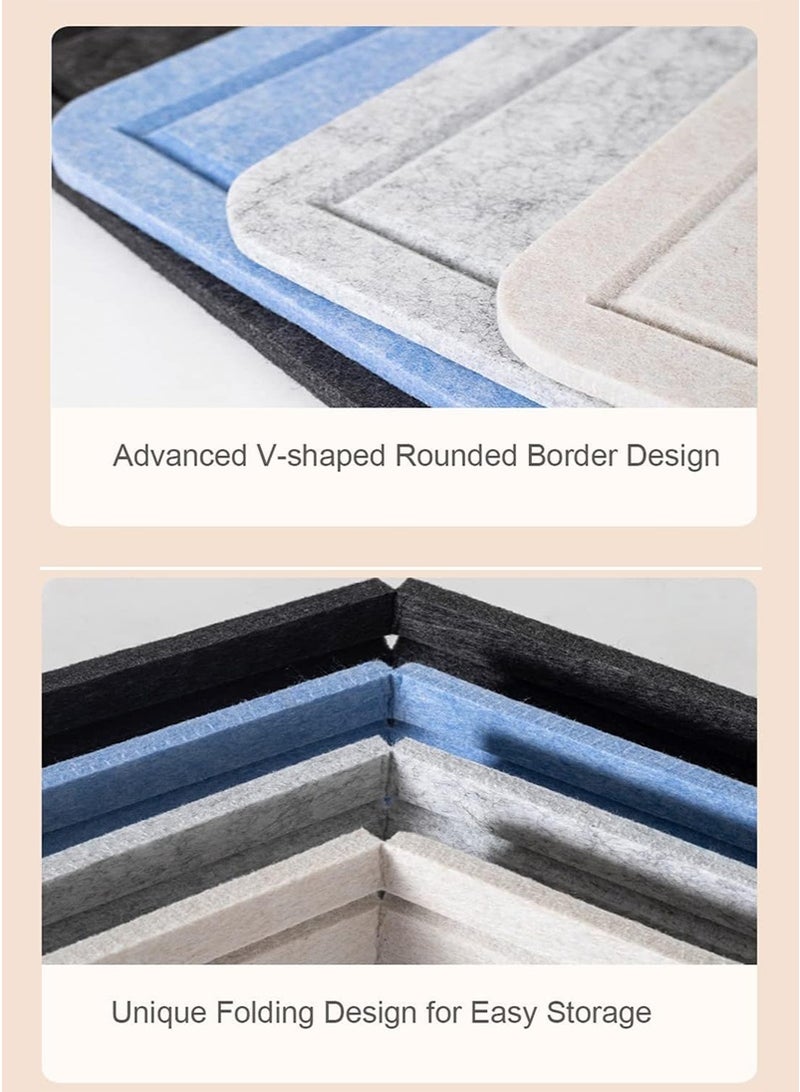 تابيت 120x90cm شعرت لوحة عرض الجدار الصورة ، شعرت لوحة ديكور ، جدار استبدال مجلس السلط ، لوحة الصور القابلة للطي للمدرسة والمنزل والمطبخ والمكتب (الرمادي) - Image 5