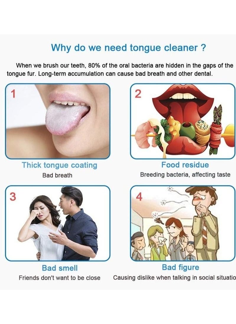 Generic - 4 PCS Professional Tongue Cleaners - Image 1