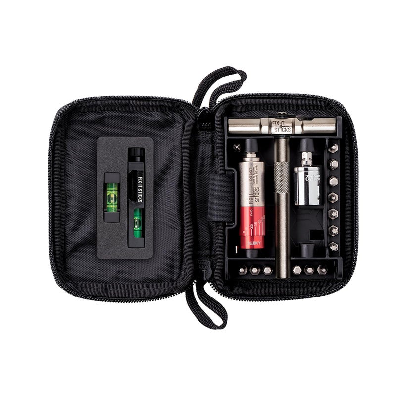 Fix It Sticks Gun Optics Tool Kit with AllinOne Torque Driver Bubble Level Set Portable MultiFunctional Gun Maintenance Tool Set with Ratcheting TWay Wrench Zippered Carrying Case - Image 2