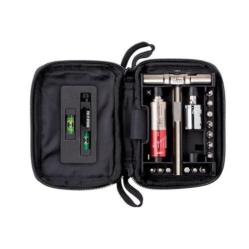 Fix It Sticks Gun Optics Tool Kit with AllinOne Torque Driver Bubble Level Set Portable MultiFunctional Gun Maintenance Tool Set with Ratcheting TWay Wrench Zippered Carrying Case - Image 1