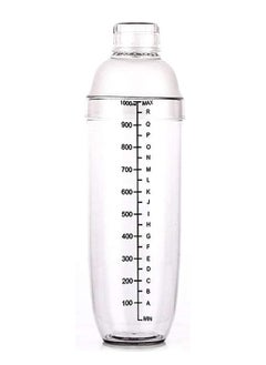 MIBRU Coffee Transparent Shaker 1000ML with Built In Strainer Drink Mixer with Scale Thickened Hand Shaker Cup Professional Mixing Tool  - Image 2