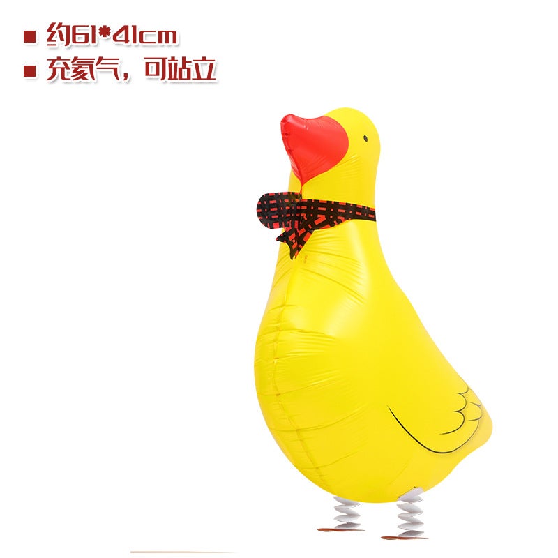 Walking Animal Balloons for Kids Birthday Party Decor (Yellow Duck)