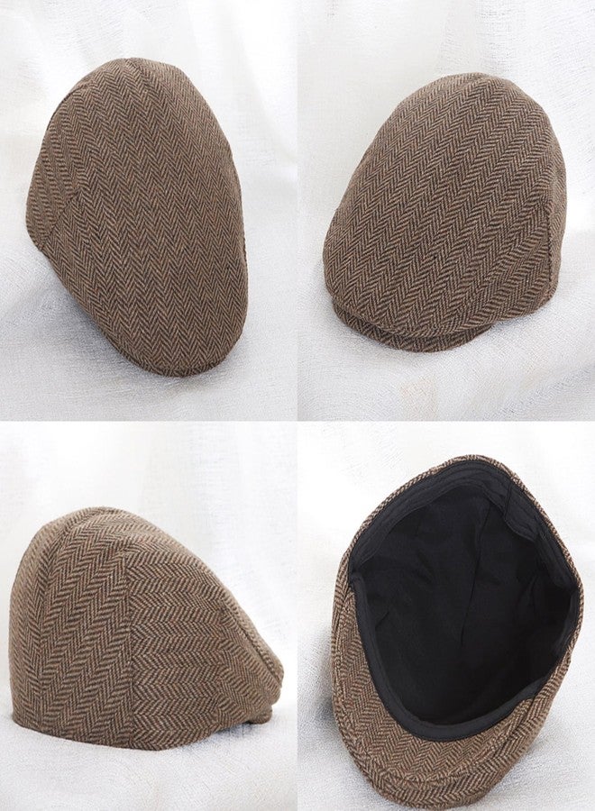 CaySep Kids Vintage Newsboy Cap Beret-Cabbie-Hat-Pageboy-Caps Tweed Flat Driver Hat for Boys Girls 4-9 Years - Image 3