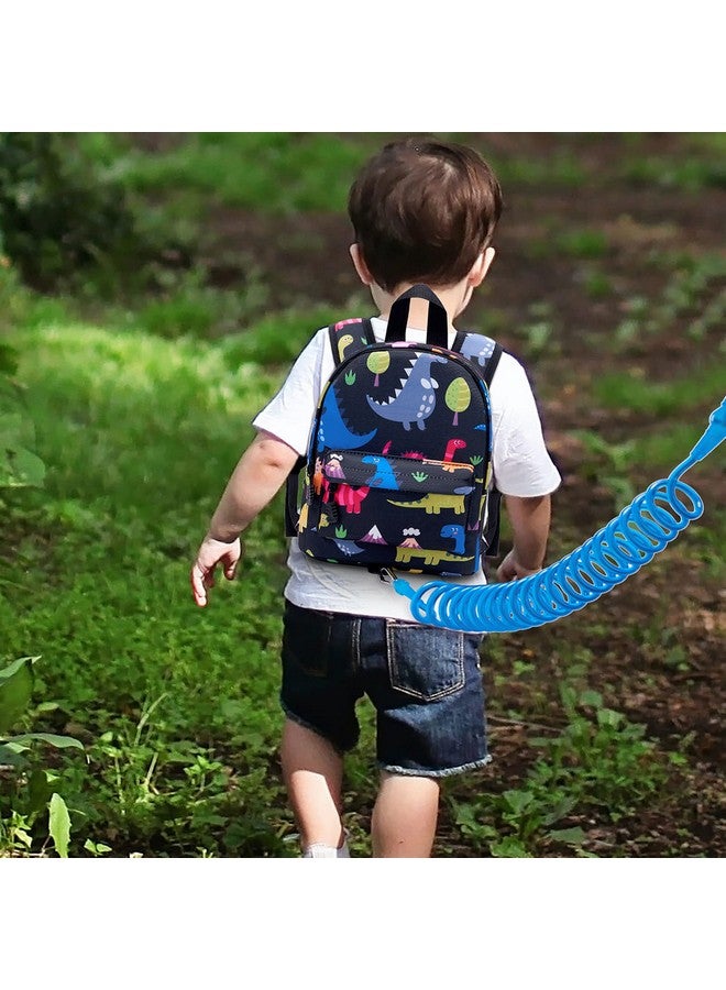 accmor Accmor Toddler Harness Backpack Leash, Baby Dinosaur Backpacks with Anti Lost Wrist Link, Cute Mini Child Backpack Wristband Tether Strap and Protection Leashes for Baby Boys (Black)  - Image 5