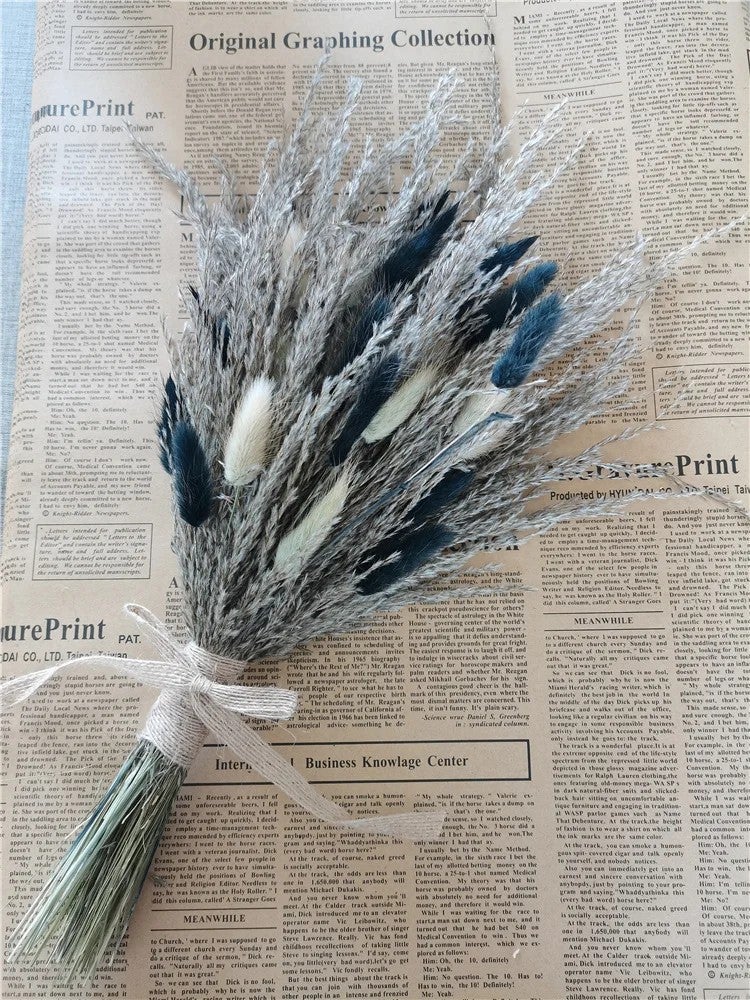 Bluejw H05182 Boho Wedding Decor: Natural Dried Palm Leaves, Bunny Tail Grass, Pampas Grass Floral Bouquet - Dried Plants for Home & Events - Image 3