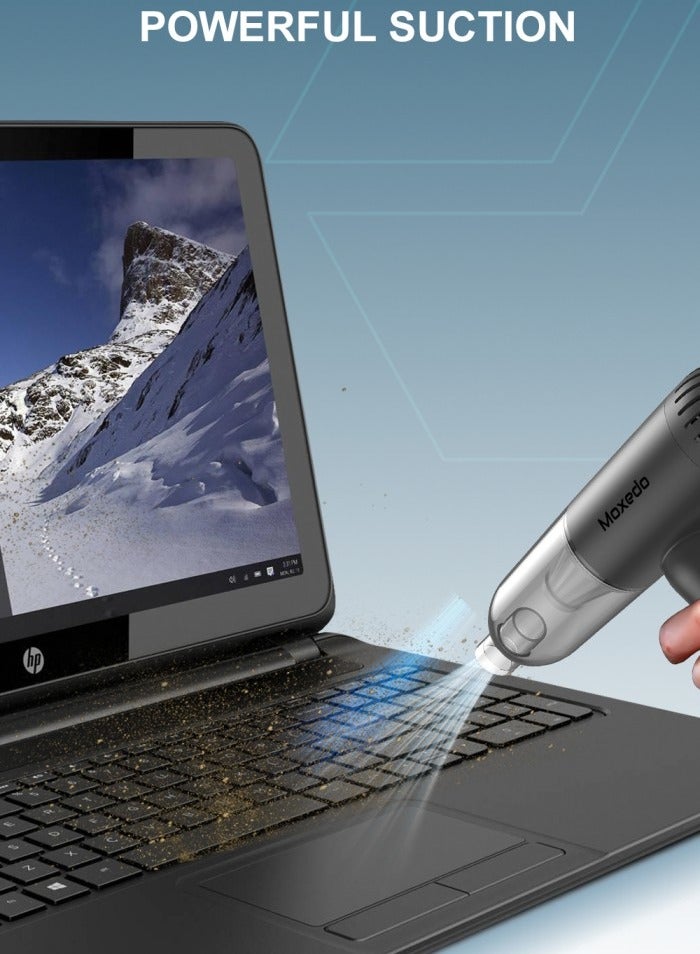 Moxedo 2 in 1 Turbo Air Duster and Vacuum Cleaner with 8000PA Suction Power 130000RPM 4 Level Gear Speed Portable Cordless Compressed Blower Cleaning Tool for Electronics Cars and More - Image 3