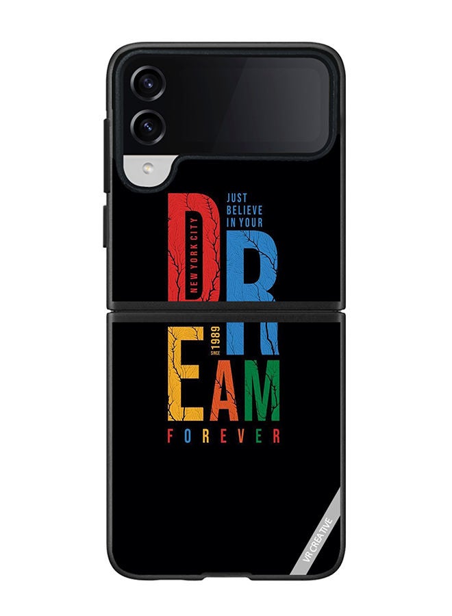 VR CREATIVE Protective Case Cover For Samsung Galaxy Z Flip4 Dream Forever Design Multicolour - Image 1