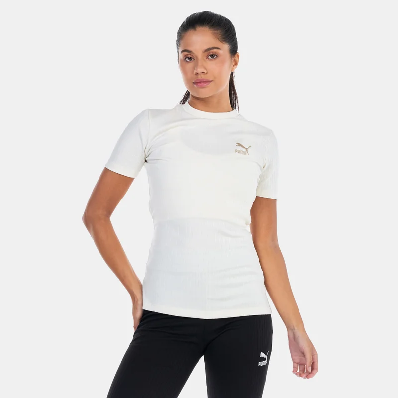 PUMA Women's CLASSICS Ribbed T-Shirt