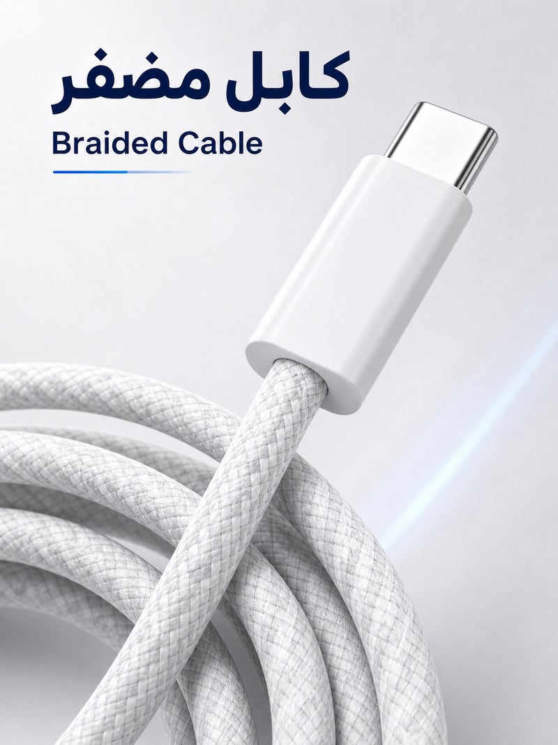 ORYXA 60W USB C to USB C Charging Cable 2M Nylon Braided Type C to C Fast iphone Charging Cord PD Power Delivery for Samsung Galaxy iPhone 15 MacBook iPad Xiaomi Huawei - Image 4