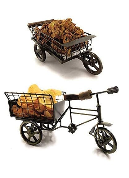 BOGEN LITE BOGEN LITE Iron Rickshaw and Wagon Platter Combo for Kitchen Dinning Table Serving Platter Specially Designed to Serve Biscuits Popcorns Snacks Pakoras Finger Chips etc  - Image 1