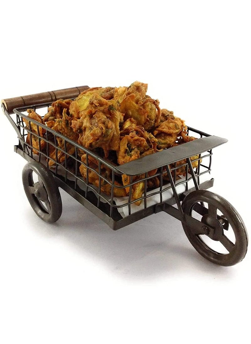 BOGEN LITE BOGEN LITE Iron Rickshaw and Wagon Platter Combo for Kitchen Dinning Table Serving Platter Specially Designed to Serve Biscuits Popcorns Snacks Pakoras Finger Chips etc  - Image 2