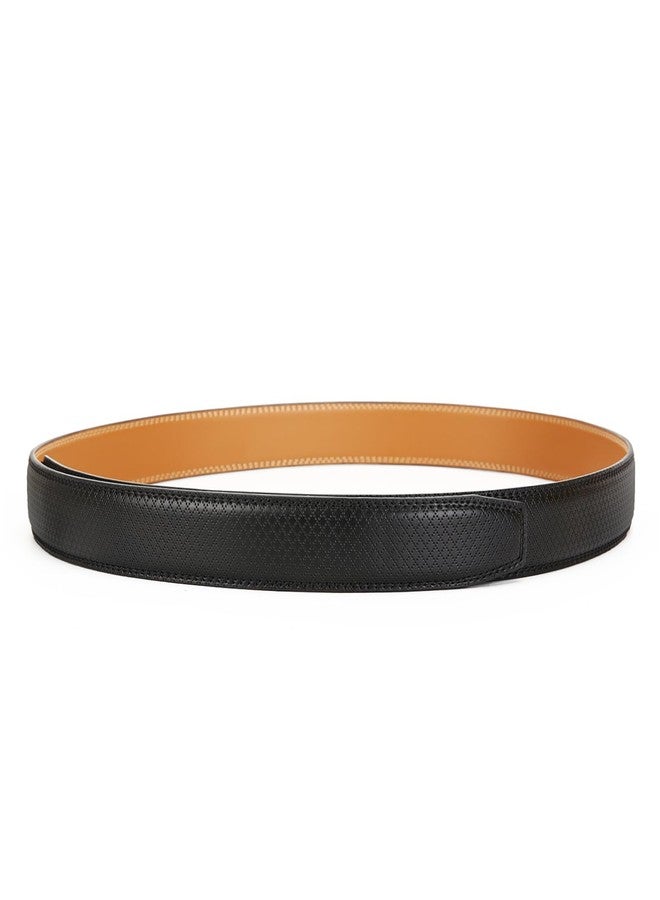 Nelbons Men's Leather Ratchet Belt ly 30mm 1 1/8",Leather Belt without Buckle,replacement belt… (C-black, UP TO Waist:44'') - Image 4