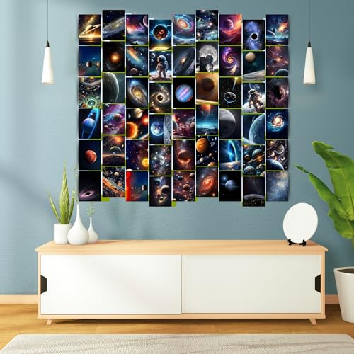 Posters Inc Pack of 54 Outer Space Posters, Home Decor Items For Living Room, Aesthetic Wall Stickers For Bedroom And Gym, Gifts For Men And Friends, 4x6 Inches Size Collage Art Kit, 300 GSM Paper - Image 2