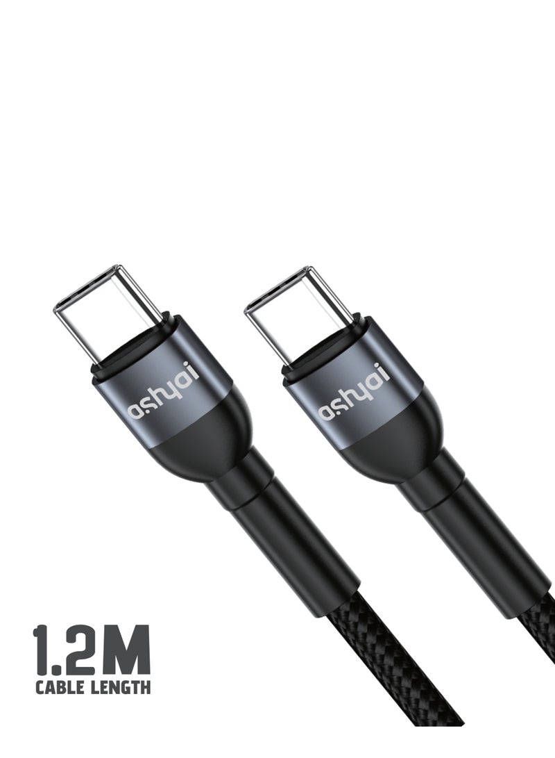 Ashyai USB-C to C Fast Charging&Data Cable 60W 1.2M, PP Yarn Braided ,Compatible For iPhone 17 16 15 Pro Max iPad Pro Air mini 6 MacBook Pro Air Galaxy S25 S24 S23 Ultra Z Fold Xiaomi Honor OPPO OnePlus - Image 3