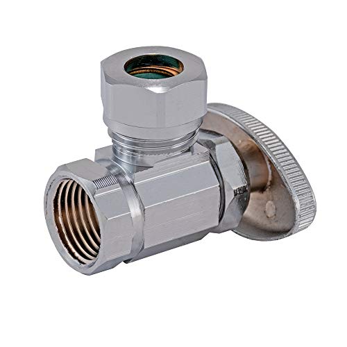 Eastman Multi-Turn Angle Stop Valve, 1/2 Inch FIP x 1/2 Inch Slip Joint Connection, Chrome Plated, 04328LF - Image 5