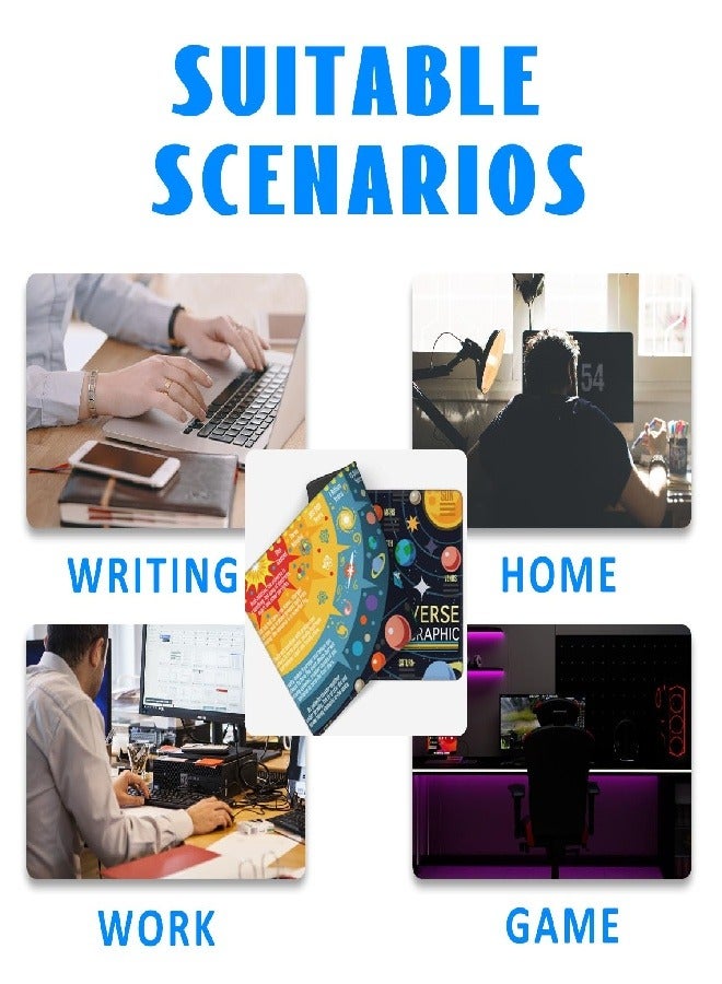 Extended Big Mouse Pad Large,100cm X 50cm X 0.3cm,，XL Gaming Mouse Pad Desk Pad,Computer Keyboard Mouse Mat Mousepad ,Galaxy Patterns - Image 5