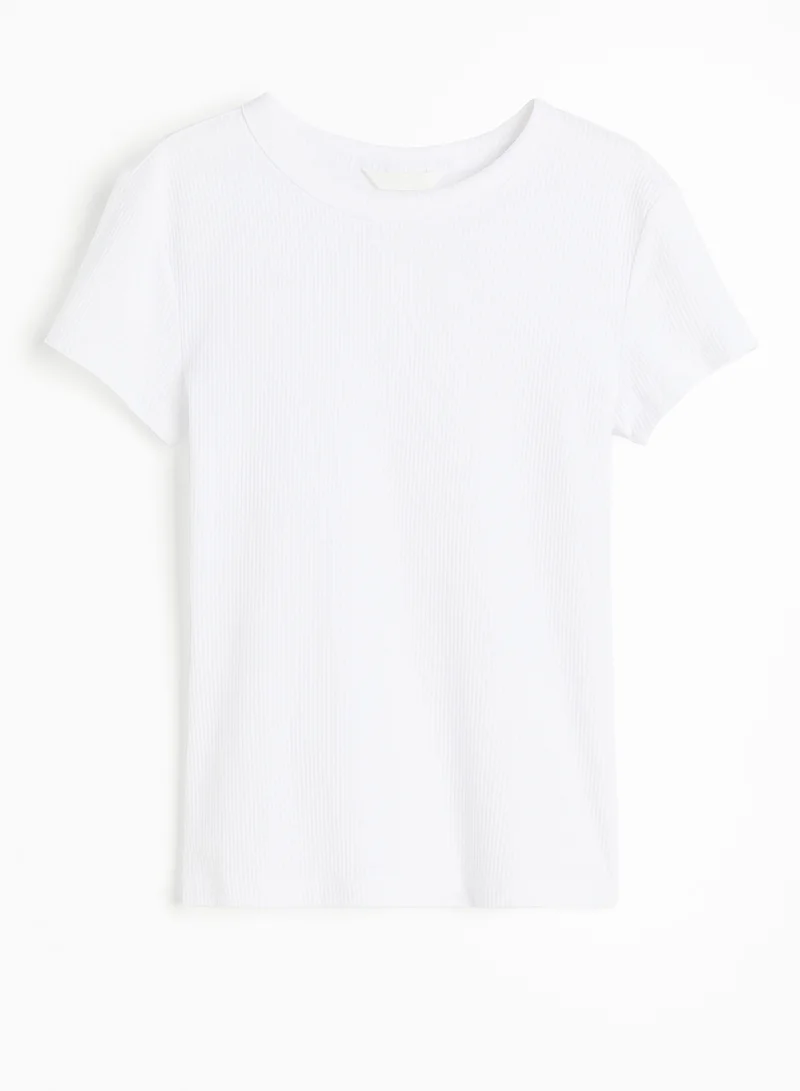 H&M Ribbed T-Shirt