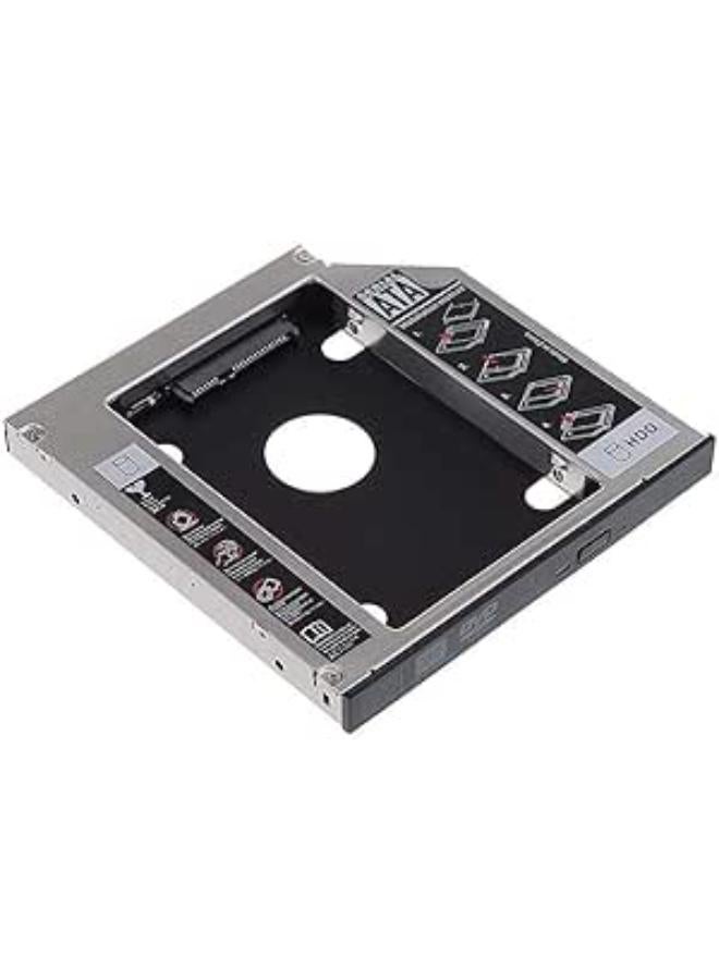 Aluminum 9.5mm 2nd Hard Disk Drive Caddy Case Adapter For Universal Laptop Cd / Dvd-rom Optical Bay - Black 