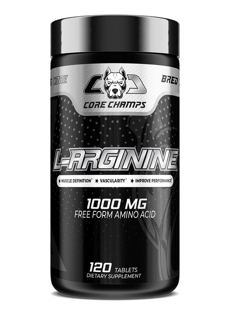 CORE CHAMPS L-Arginine 1000 mg – 120 Tablets | Nitric Oxide Support, Endurance & Workout Performance - Image 1