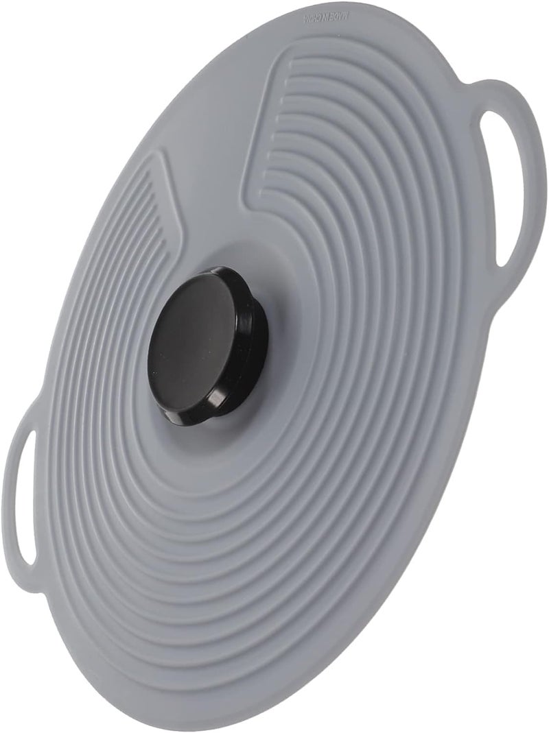 CYROX 3 Sizes Silicone Lids - Reusable Suction Microwave, Freeze Food Storage Cover Food-Grade Grip fits Cups, Bowls, Plates, Pots, Fridge Dishwasher Safe For interlocking handles (Large) - Image 1