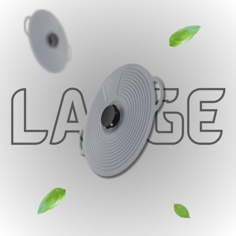 CYROX 3 Sizes Silicone Lids - Reusable Suction Microwave, Freeze Food Storage Cover Food-Grade Grip fits Cups, Bowls, Plates, Pots, Fridge Dishwasher Safe For interlocking handles (Large) - Image 2